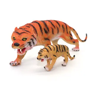 28cm Wild Forest Animal Set Mini Plastic Tiger Toys