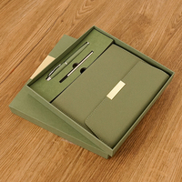 Set de Cuaderno de Lujo con Logotipo Personalizado, Tamaño A5, Tapa Dura, Cosido con Hilo, Papel de Cuero, para Regalos Promocionales Corporativos