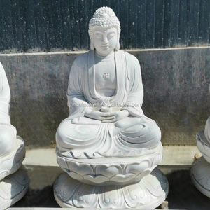 Statue de tête de <span class=keywords><strong>bouddha</strong></span> en marbre, pierres décoratives géantes, sculptées, blanches, en jade, à vendre, livraison gratuite - Product Image 5
