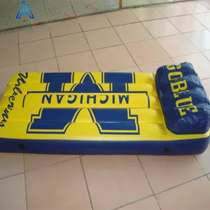 China fábrica OEM personalizar PVC inflable cama de aire cama de agua para piscina agua flotador estera colchón juguete