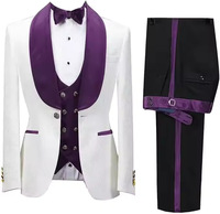 Costume de Mariage Homme 3 Pièces Slim Fit pour Cérémonie, Bal de Promo, Chanteur, Marié - Vente en Gros
