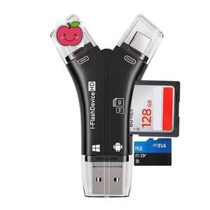 4 trong 1 SD và TF Đầu đọc thẻ nhớ để xem săn bắn trò chơi máy ảnh hình ảnh hoặc video trên điện thoại thông minh - Product Image 2