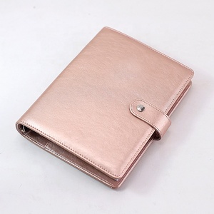 PU da A5 Loose-Leaf kế hoạch in dây kéo chất kết dính Ví Organizer với phong bì 6 Vòng tiền ngân sách tiền mặt Chất kết dính - Product Image 3