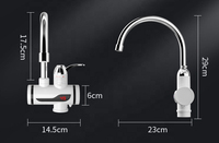 Chauffe-eau instantané électrique numérique à LED, robinet à eau chaude à chauffage rapide, robinets de cuisine