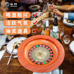 Mini <span class=keywords><strong>roulette</strong></span> en bois de 12 pouces faite à la main, écologique, avec roulement de précision, pour jeux adultes, en acajou - Product Image 3