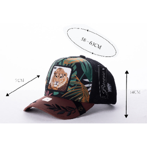 Cappello Trucker Banshee in Tessuto a Rete, 6 Pannelli, Design con Leone Ricamato, Unisex, Casual, Primavera-Estate, Taglia Adulto - Product Image 1