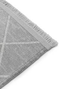 Alfombra Liva Gris con Diseño Geométrico de Cuadrícula, Ecológica, Apta para Mascotas, Lavable, Antideslizante, Mezcla de Poliéster/Algodón, Antibacteriana, Resistente a las Manchas - Product Image 4