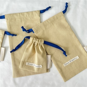 CH Organic Cotton <b>Dust</b> <b>Bag</b> Muslin Cotton Drawstring <b>Bag</b> Jewelry Gift Packing Pouch Cotton Cloth Label Logo Custom - Product Image 3