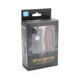 Yueli Bicycle <b>Lights</b> Set Head <b>Light</b> Tail <b>Light</b> USB <b>Rechargeable</b> <b>LED</b> IPX4 Waterproof Cycling Night Riding - Product Image 2