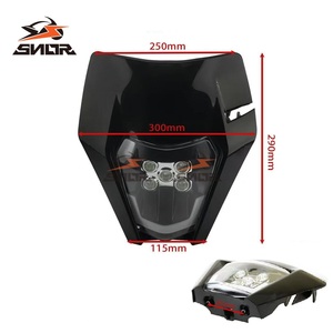 Ensemble de phares avant tout-terrain SNOR pour moto KTM 2017, phare LED modifié, cache de phare - Product Image 6