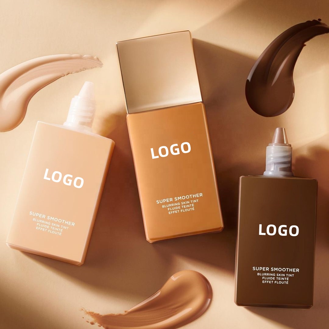 Сверхгладкая размывающаяся основа для макияжа с оттенком кожи, долгое время ношения 12 часов, легкая основа без логотипа