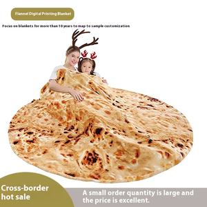 Mantas mexicanas de <span class=keywords><strong>Burrito</strong></span> 3D de franela suave y cálida, mantas de <span class=keywords><strong>Burrito</strong></span> de forma redonda para viajes en avión, mantas de lana Coral - Product Image 4