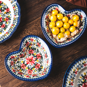 Juego de platos y cuencos Dim Sum esmaltados con margaritas bohemias Retro polacas, ensaladera de porcelana de cerámica, juego de <span class=keywords><strong>cena</strong></span> <span class=keywords><strong>para</strong></span> hornear - Product Image 6