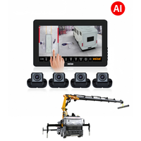 360 système de caméra Ai Surround View système de détection d'angle mort avec caméra Dms pour grue de chargeur de camion de Mines