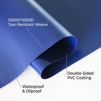 Terpal PVC Anti Air 1000D 20X20 610GSM, Terpal Tugas Berat Ramah Lingkungan untuk Tirai Samping Truk