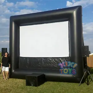 XIXI juguetes comercial al aire libre grande posterior drive-en el aparcamiento inflable pantalla de película para el entretenimiento