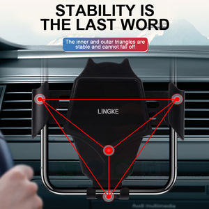 ที่วางโทรศัพท์ในรถยนต์สากลรูปทรงค้างคาวที่วางสมาร์ทโฟนขาตั้งเปลแรงโน้มถ่วงที่วางโทรศัพท์มือถือสําหรับรถยนต์ - Product Image 5