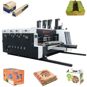 Automatic corrugated carton box printer slotter die cutter maker machine