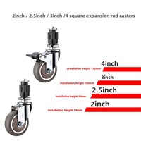 Varillas de Expansión de Acero Inoxidable para Ruedas Giratorias Silenciosas (2 pulgadas/25 pulgadas/3 pulgadas/4 pulgadas) para Carros de Comedor