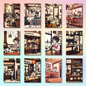 E-50 hcure cà phê loạt dán đáng sợ chất độc đầy màu sắc trang trí cửa sổ máy tính chai nước không thấm nước dán Graffiti - Product Image 3