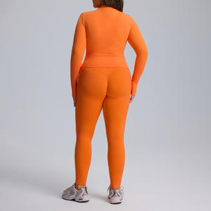 Conjunto de Yoga Reversible de 3 Piezas para Tallas Grandes, Ropa Deportiva Transpirable y Ecológica, Alta Elasticidad en Cuatro Direcciones, Control de Abdomen y Cintura - Product Image 4