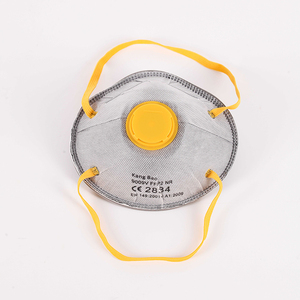 FFP2 pabrik grosir masker KN95 masker respirasi hitam abu-abu dengan karbon sekali pakai masker debu 3D - Product Image 4