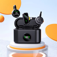 Nouvel ensemble mini micro double 2.4G omnidirectionnel avec éclairage intégré pour vidéo en direct, vlog, interview et podcast