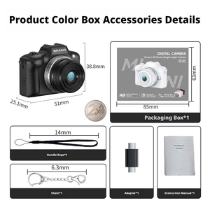Mini Cámara Compacta con Fecha y Hora Automática, Cámara Digital Pequeña 1080P HD, Agrega <span class=keywords><strong>Marca</strong></span> <span class=keywords><strong>de</strong></span> Tiempo Automática para Organización <span class=keywords><strong>de</strong></span> Datos y Grabación - Product Image 5