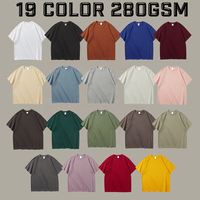 T-shirt à épaules tombantes 280 GSM, impression personnalisée logo sérigraphie DTG DTF en relief, fabricant