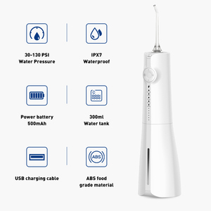 OEM portatile acqua Flosser 300ml 400ml elettrico IPX7 denti pulitore irrigatore orale con denti denti senza fili irrigatore