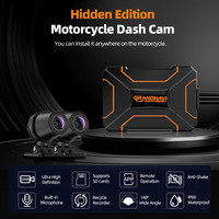 Nouvelle Caméra DVR Grandnavi Avant et Arrière 1080P Étanche WiFi 12V Mini Caméra de Tableau de Bord pour Moto Enregistrement en Boucle Double Sport Urbain