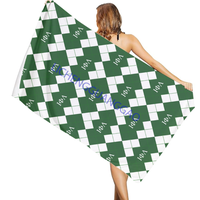 Serviette de plage personnalisée Gamma Phi Delta Sorority, design moderne, vente en gros, tissu doux, idéale pour les vacances d'été