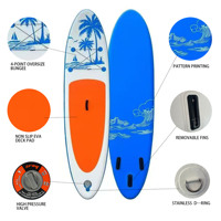 Planche à pagaie gonflable Stable Ride avec technologie Drop Stitch, design large et stable, idéale pour les débutants et les sports nautiques en famille