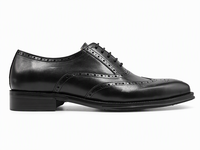Chaussures Richelieu en cuir véritable noir pour hommes, à lacets, bout rond, anti-odeur, décontractées, pour le bureau, les affaires, les soirées