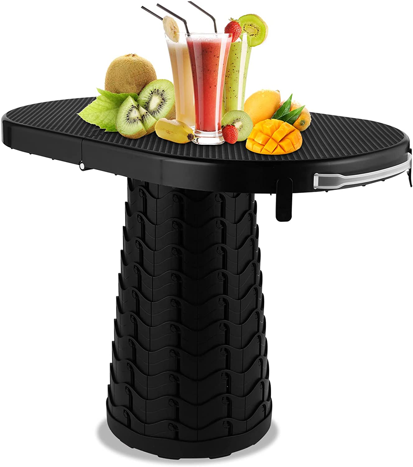 2 в 1 кемпинг стол и стул Телескопический пластиковый стул черный складной портативный выдвижной складной стул с деревянным каркасом