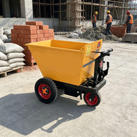 Brouette électrique robuste Wendy avec kit moteur pour travaux de construction, benne basculante en métal