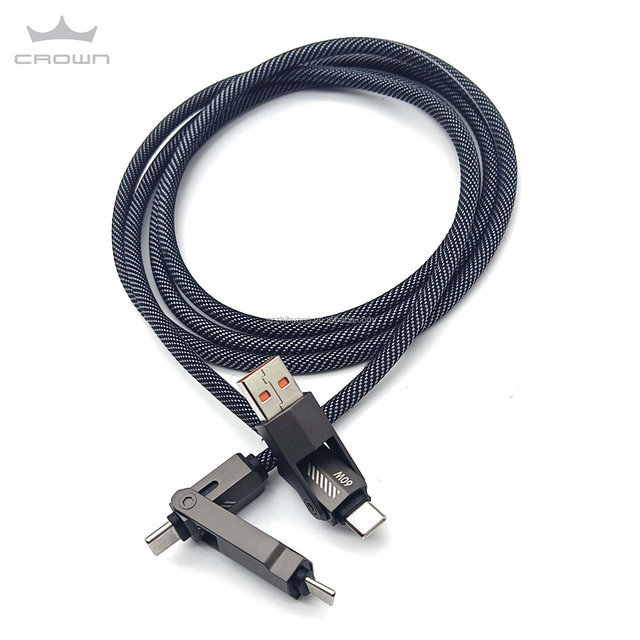4 in 1 MultiFunction Charger Cable Car Charger Cable Compatible With Various Interfaces Mobile Phone Accessories Car Accessories