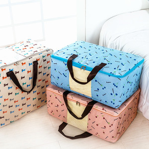 Clothing Organizer Storage Bag Rectangle 600D Oxford Cloth Printed With Flowers For <b>Bedding</b> Luggage Use - Product Image 1
