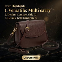 Sac à bandoulière carré texturé marron, petit sac à main à rabat pour les voyages quotidiens