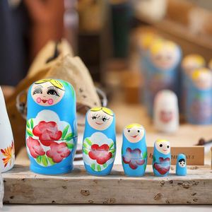 Muñecas Rusas Matryoshka, Muñecas Rusas Pintadas a Mano, Adornos de Madera, Venta al por Mayor para Atracciones Turísticas - Product Image 3