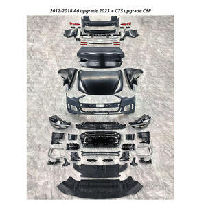 2012-2018 A6 mise à niveau <span class=keywords><strong>2023</strong></span> + C7S mise à niveau C8P <span class=keywords><strong>RS6</strong></span> phares à LED feux arrière pare-chocs avant Style révisé nouveau Kit de carrosserie pour Audi - Product Image 2