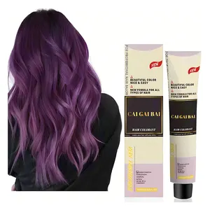 Permanente Natuurlijke Paarse Bubble Zwarte Haarkleur Shampoo Professionele Salon Donkerbruine Haarkleurcrème Voor Persoonlijk Gebruik