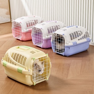 Cage de transport aérien pour animaux de compagnie, pour chats et chiens, transporteur de voyage portable à main avec une capacité de 5 kg pour une utilisation en voiture et en <span class=keywords><strong>avion</strong></span> - Product Image 1