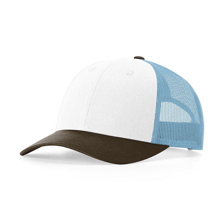 Blanc, bleu colombien, marron