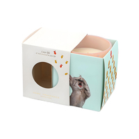 Boîte à bougies avec insert en mousse multi-compartiments, base en papier recouvert, imprimé floral dégradé, ensemble de parfums pour les fêtes