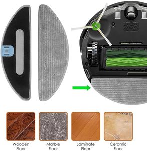 Mop Pad Cloths Kit für <span class=keywords><strong>Irobot</strong></span> <span class=keywords><strong>iRobot</strong></span> <span class=keywords><strong>Roomba</strong></span> Combo i5, i5, j5, j5 Roboter Staubsauger Ersatzteile - Product Image 5