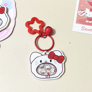 Vente directe d'usine de porte-clés en acrylique chaton mignon, léger, populaire, porte-clés pour sac à dos, accessoire de suspension quotidien - Product Image 5