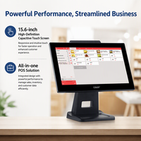 Système de point de vente de bureau OEM, caisse enregistreuse, machine POS, écran tactile tout-en-un de 15,6 pouces, terminal POS