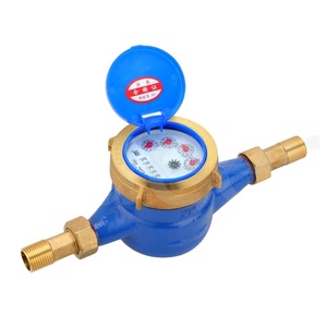 DN15 DN20 Huishoudelijke Multi-Jet Type Hoge Gevoeligheid Messing Ijzer Digitale Koud Water <span class=keywords><strong>Flow</strong></span> <span class=keywords><strong>Meter</strong></span> Instrument - Product Image 1