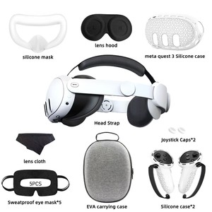 Accessoires de jeu de <span class=keywords><strong>réalité</strong></span> <span class=keywords><strong>virtuelle</strong></span> sans fil en silicone ergonomiques, ensemble complet compatible avec les casques <span class=keywords><strong>Meta</strong></span> Quest 3 - Product Image 2